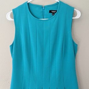 Teal Sleeveless Pleated Premise Dress Size 4